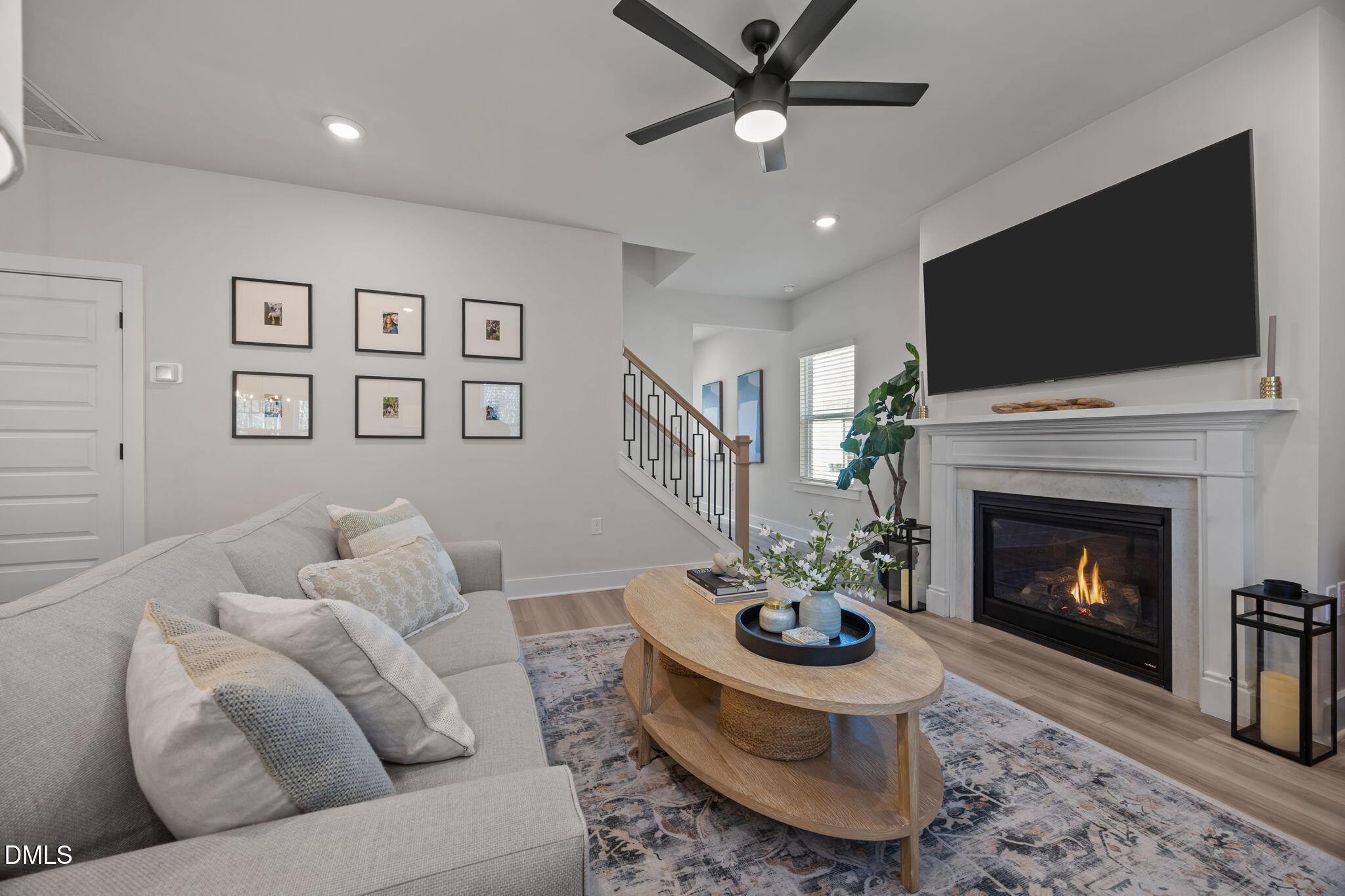 403 Sustainable Way Raleigh, NC 27610 - Photo 11 of 39 Family Room with Cozy Fireplace