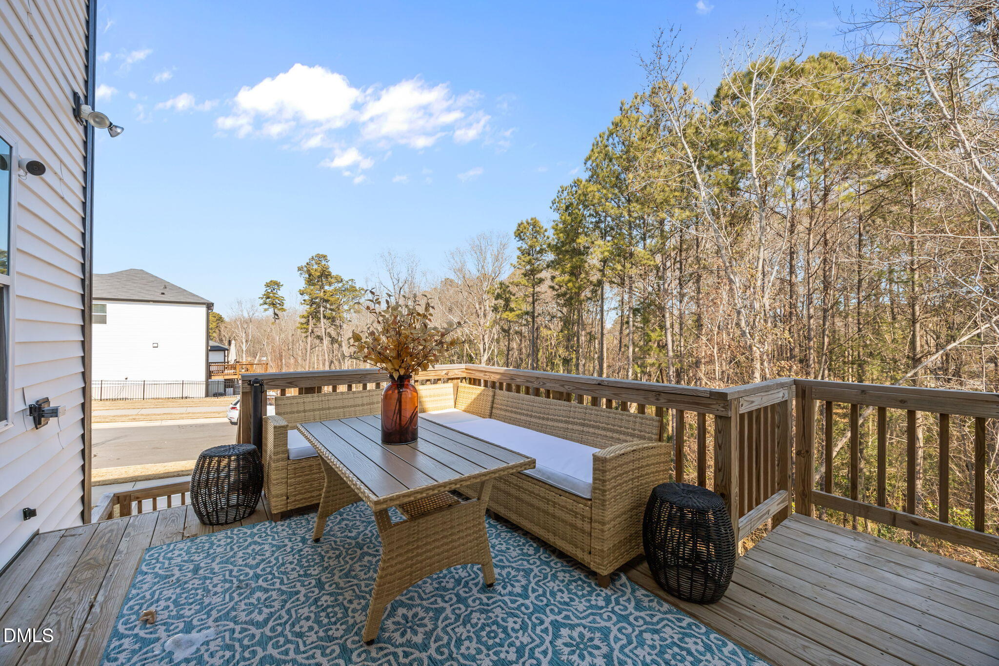 403 Sustainable Way Raleigh, NC 27610 - Photo 5 of 39 Private Deck Overlooking Woods