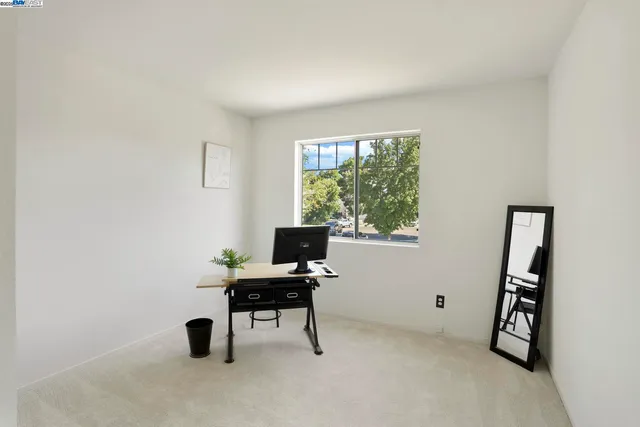 a view of workspace with a window