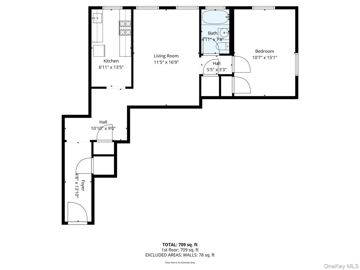 77-16 Austin Street, Unit 5L Queens, NY 11375 - Photo 13 of 13 a picture of floor plan