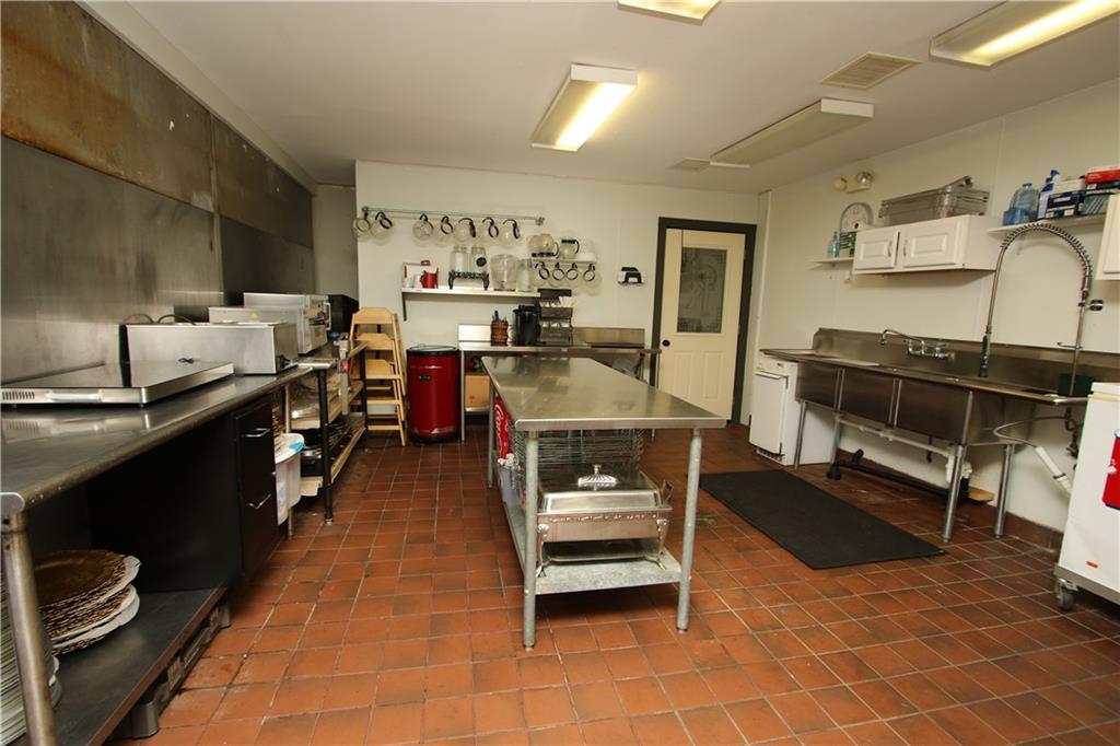 807 Dry Run Road Monongahela, PA 15063 - Photo 10 of 50 Plenty of Room for all the chefs and help needed to host Catering Events including Commercial 3 Bay Stainless Steel Sink and Door leads back into Bar area