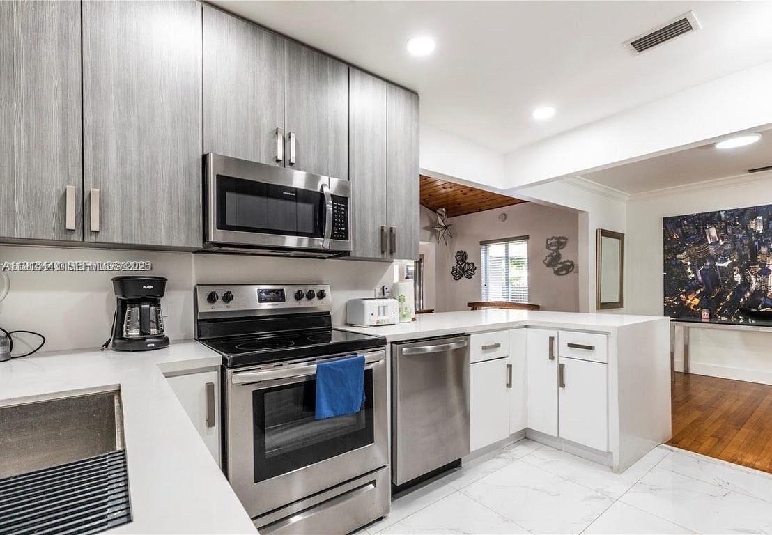 753 Northeast 81st Street Miami, FL 33138 - Photo 15 of 57 a kitchen with a sink stove and microwave