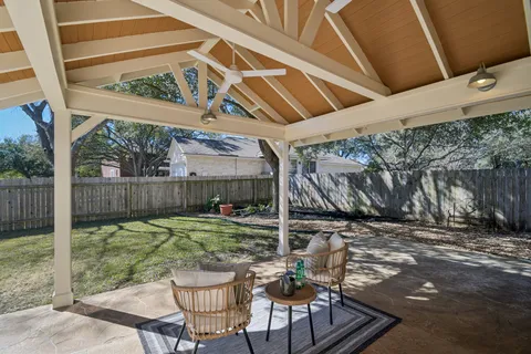 a backyard of a house