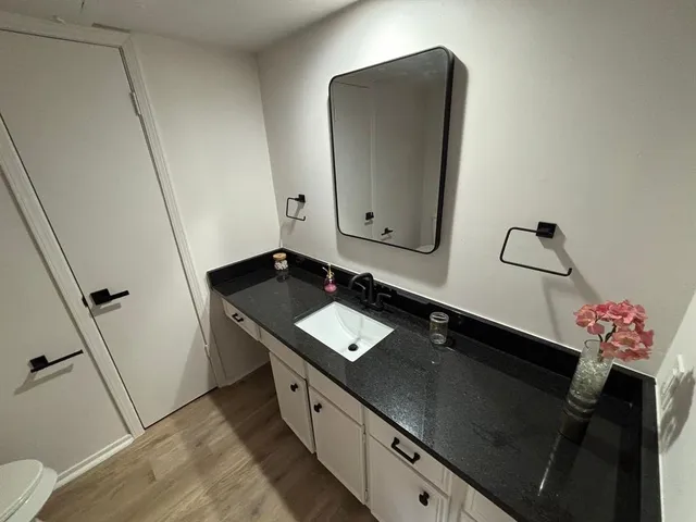 wooden floor in a room