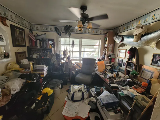 a room with gym equipment