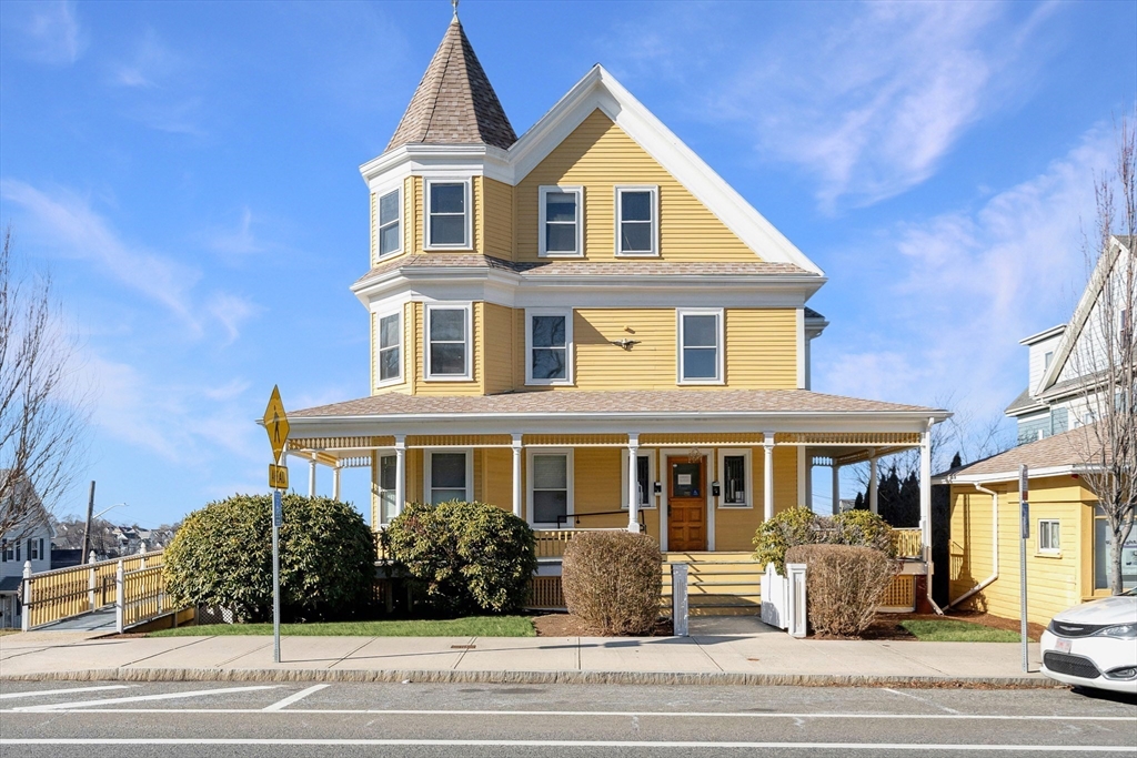 a front view of a house