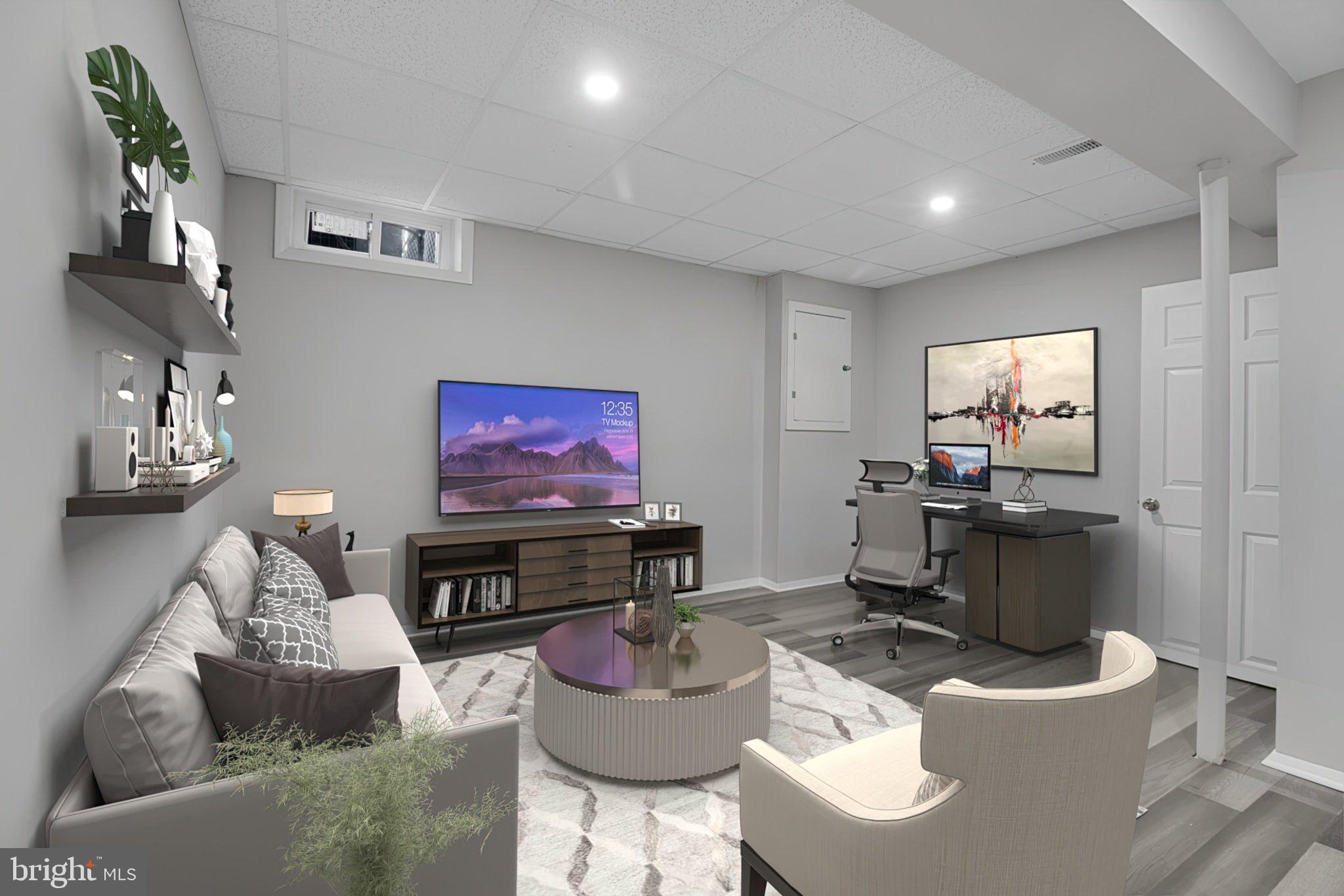 1456 Farmcrest Way Silver Spring, MD 20905 - Photo 17 of 24 a living room with furniture and a flat screen tv