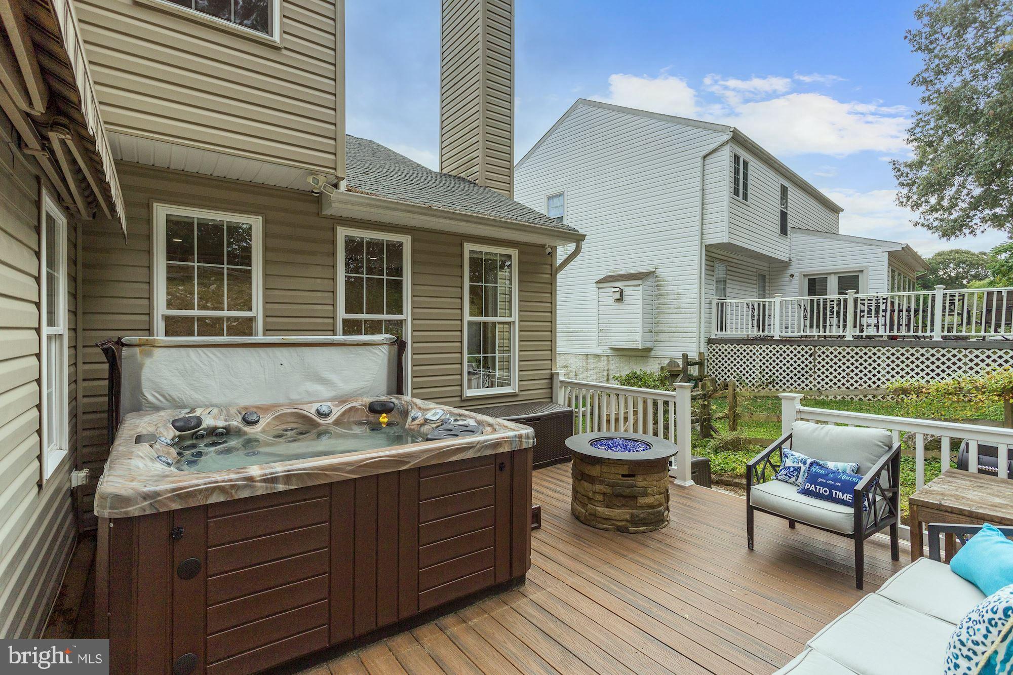 7822 Faulkner Road Severn, MD 21144 - Photo 35 of 40 Deck with Hot Tub