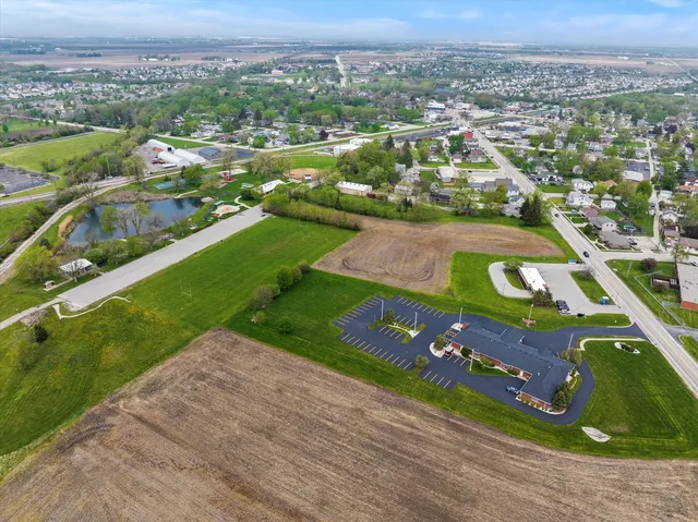 an aerial view of a city
