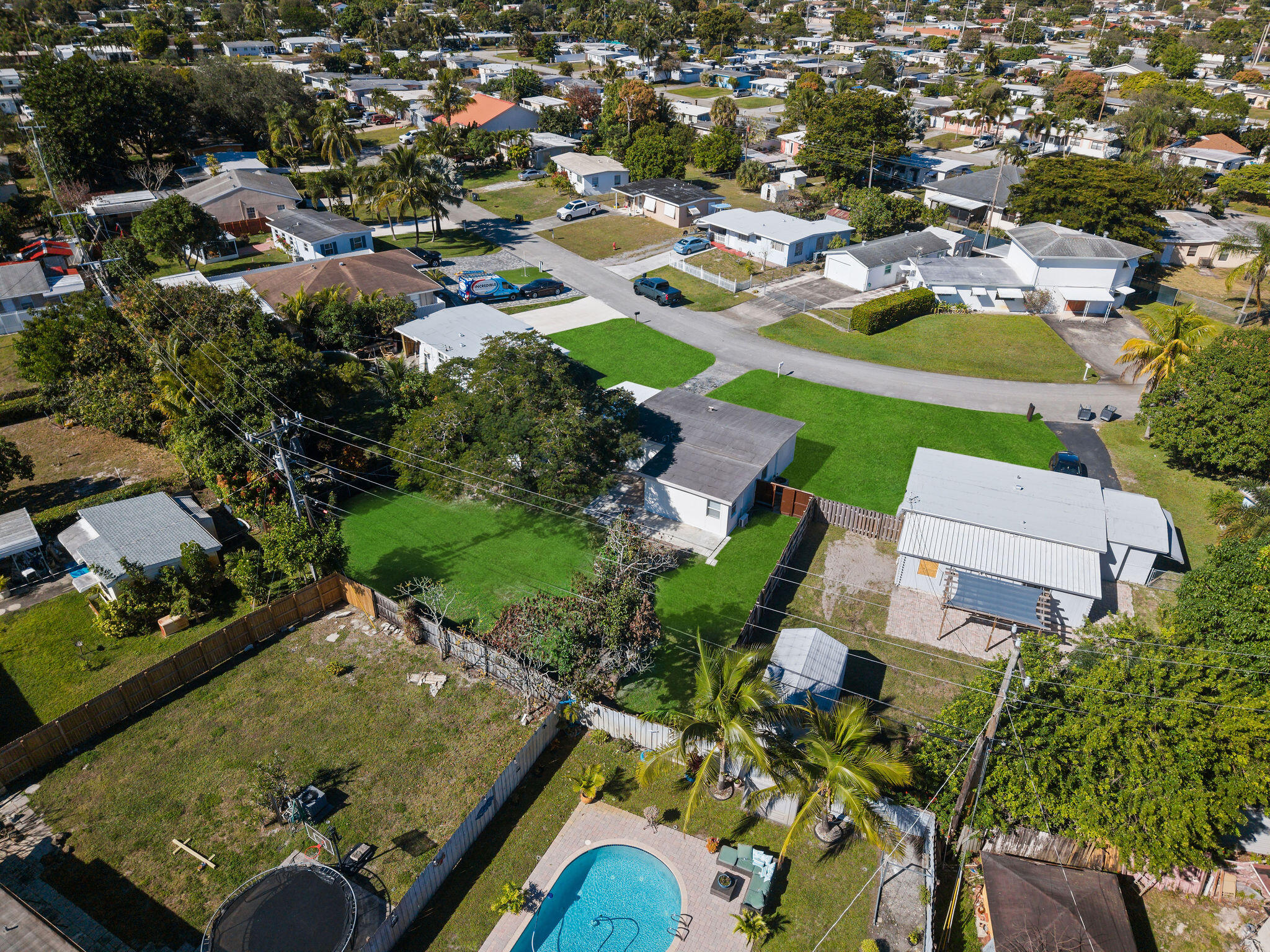 5580 Maypop Road West Palm Beach, FL 33415 - Photo 21 of 41 an aerial view of a house with a swimming pool yard and outdoor seating