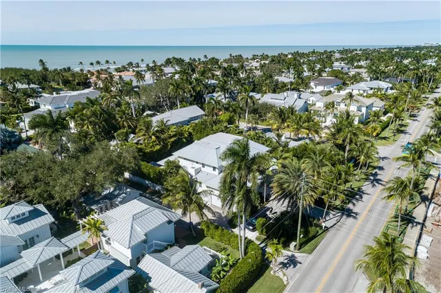 an aerial view of multiple house