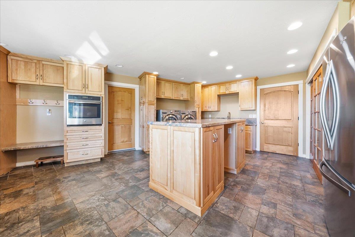 16035 Running Springs Road Grass Valley, CA 95949 - Photo 30 of 94 a kitchen with stainless steel appliances a refrigerator and a stove