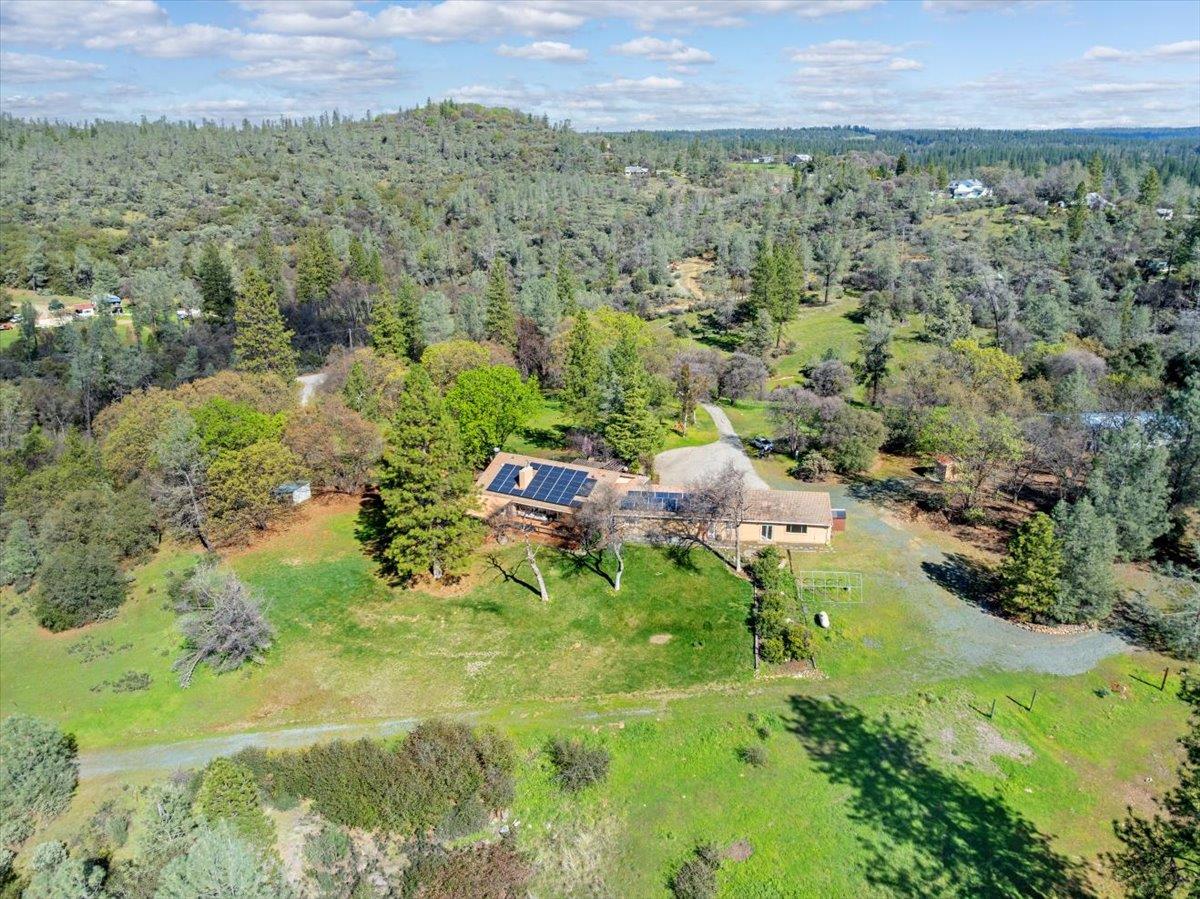 16035 Running Springs Road Grass Valley, CA 95949 - Photo 88 of 94 an aerial view of residential house with outdoor space and trees all around