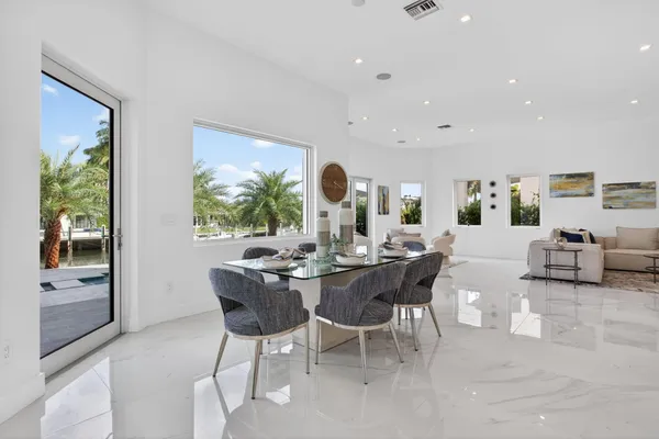 a view of a backyard with a garden and plants