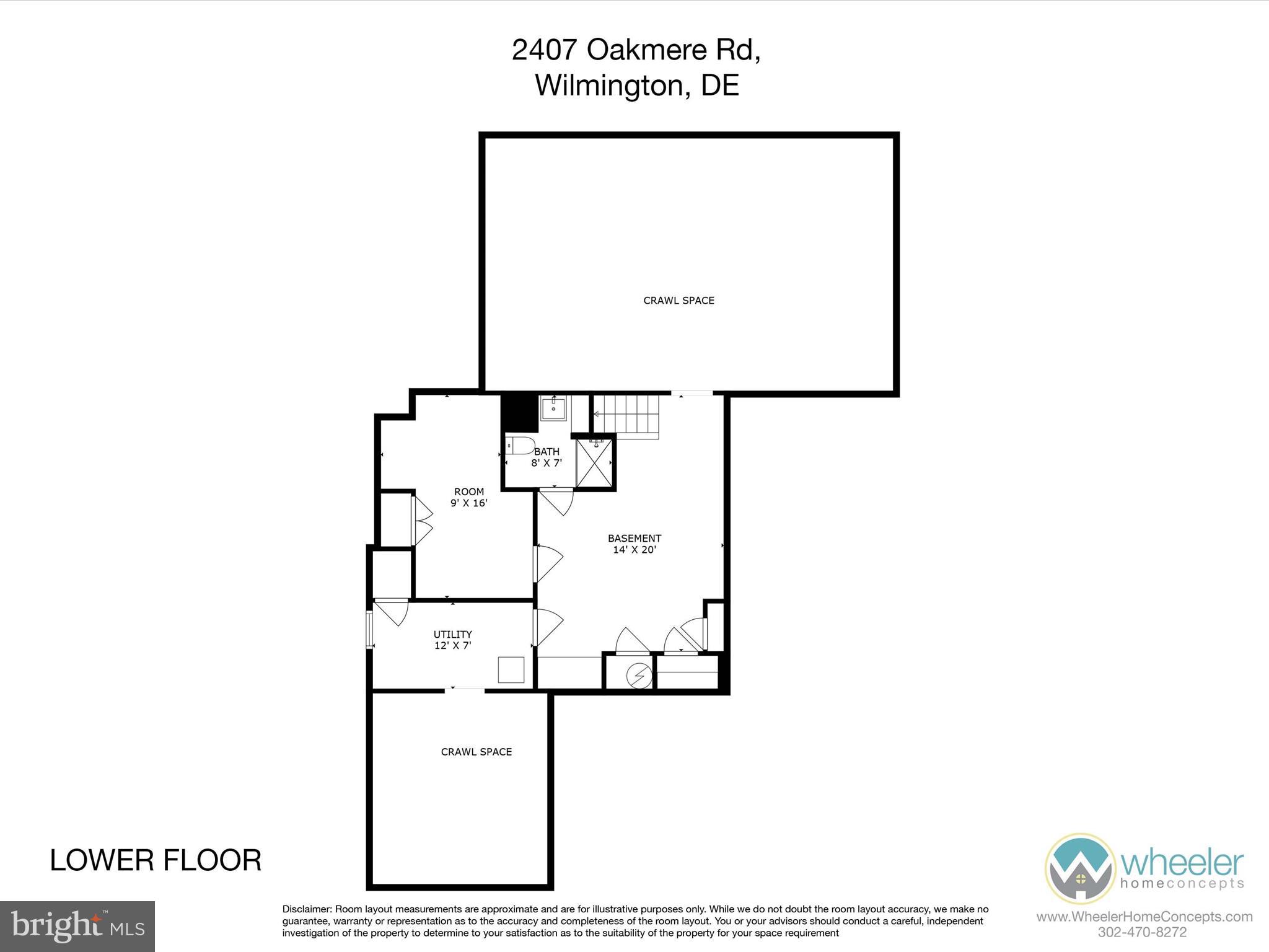 2407 Oakmere Road Wilmington, DE 19810 - Photo 26 of 26 Lower Floor Plan