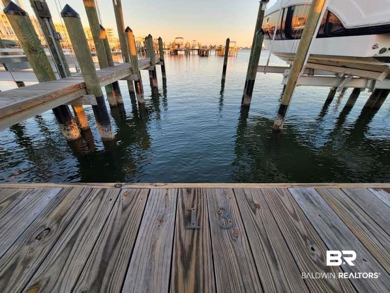 27580 Canal Road, Unit 1431 Orange Beach, AL 36561 - Photo 49 of 73 Dock featuring a water view and boat lift