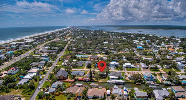 an aerial view of a city