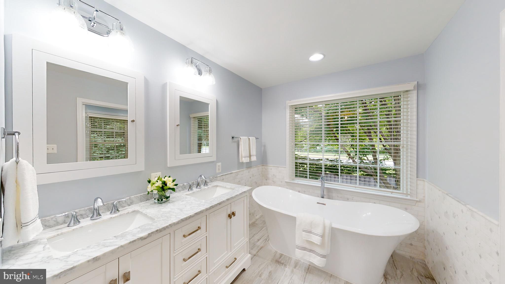 11609 Springhouse Place Reston, VA 20194 - Photo 14 of 41 Spa-Like Master Bath with Soaking Tub, Dual Sinks.