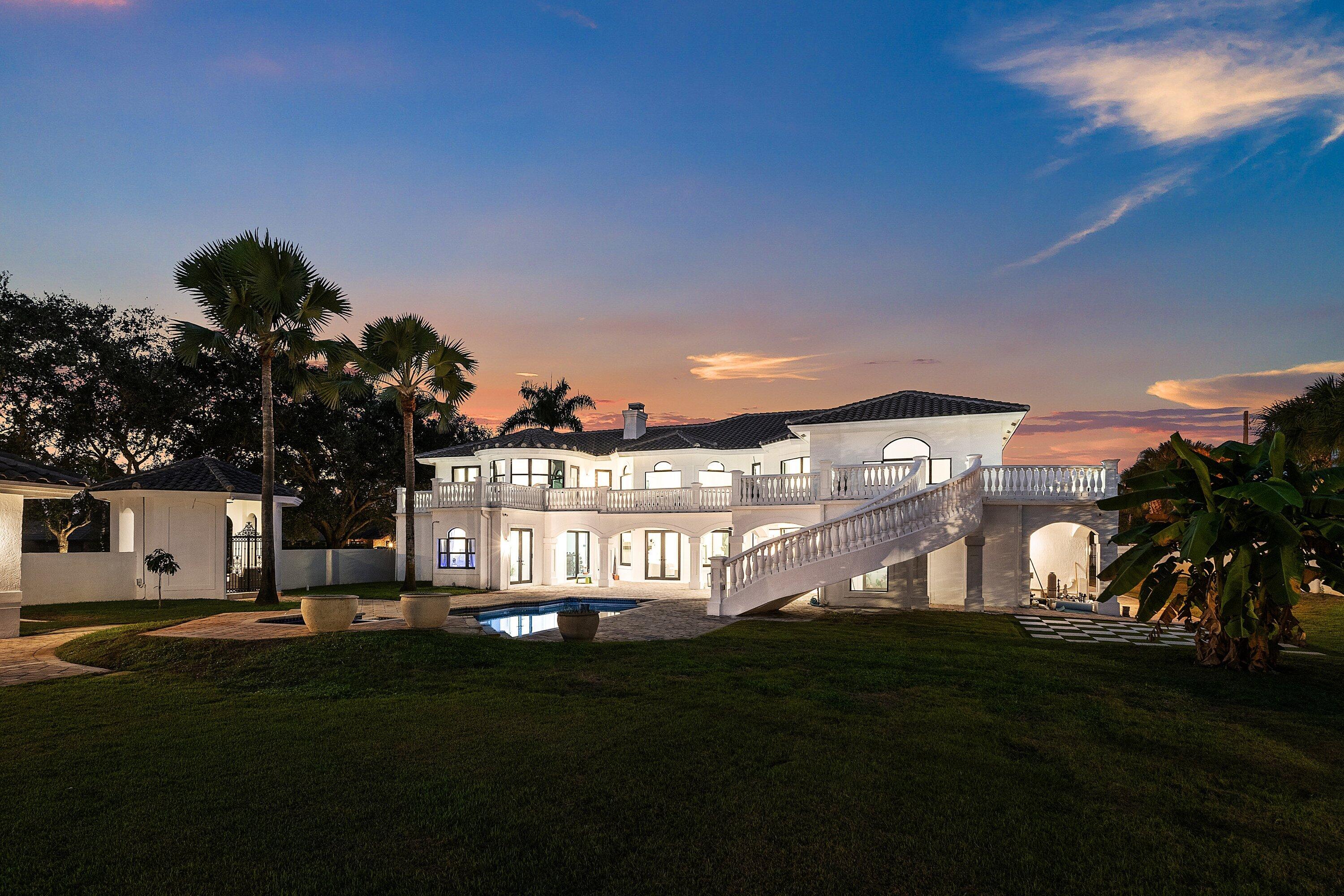17600 Fieldbrook Circle East Boca Raton, FL 33496 - Photo 45 of 59 Rear Lawn - Twilight