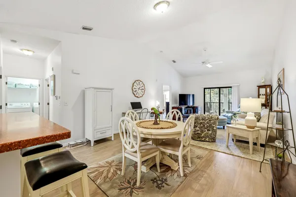 a living room with furniture and a couch