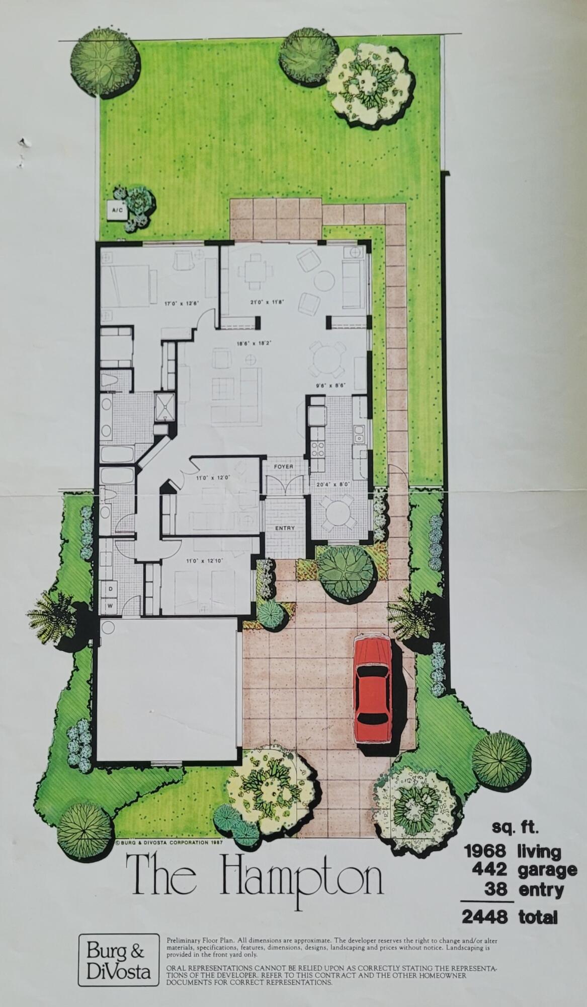 154 East Hampton Way Jupiter, FL 33458 - Photo 40 of 40 Hampton Floor Plan