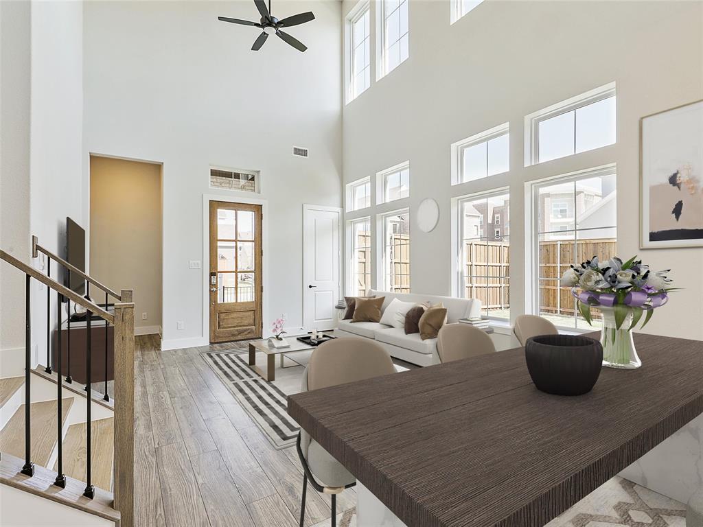 4299 Reeder Rdg Way Frisco, TX 75033 - Photo 4 of 30 a living room with furniture a window and wooden floor