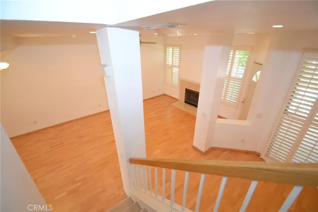 a view of a bathroom with a tub