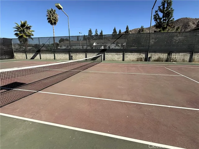 a view of a city with mountains