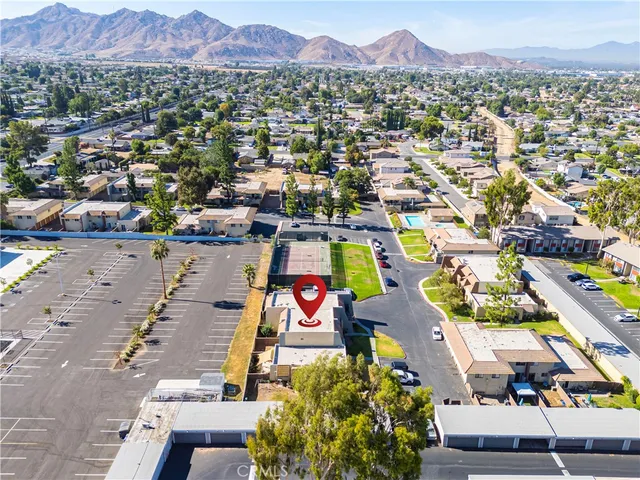 an aerial view of a city