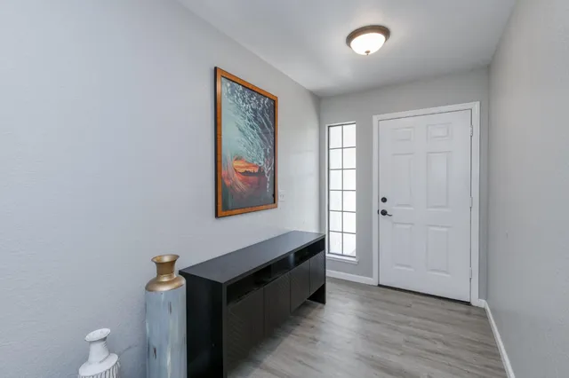 wooden floor in a room