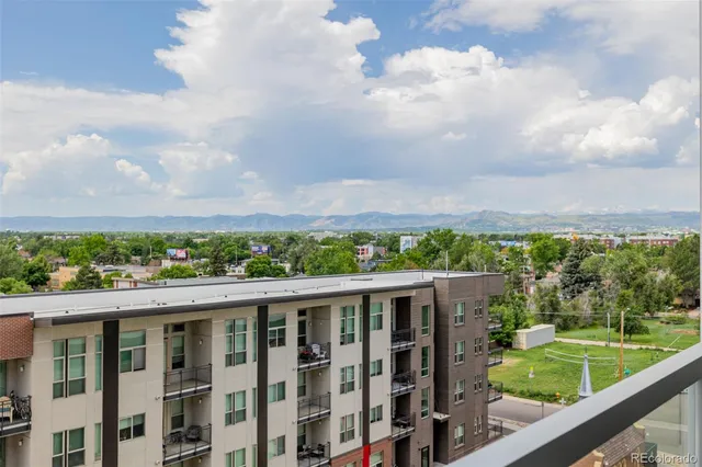 a view of a city from a balcony