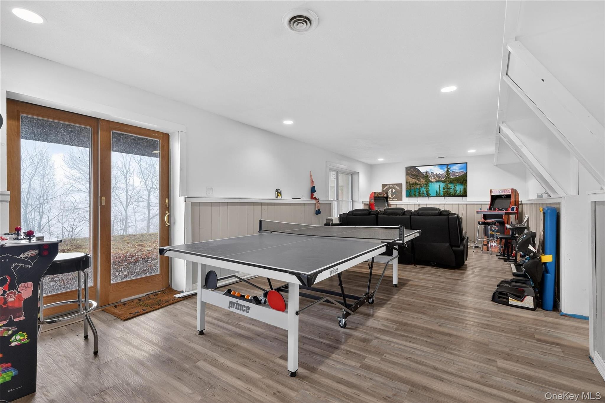 71 Eagle Crest Road Port Jervis, NY 12771 - Photo 37 of 45 Game room featuring light wood-style floors and recessed lighting