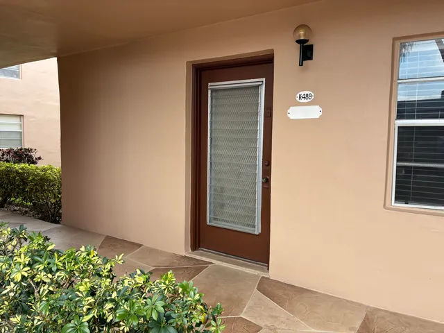 a view of front door