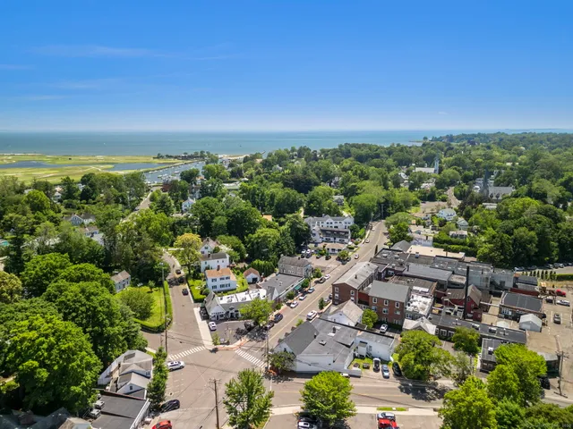 an aerial view of a city with lots of residential buildings