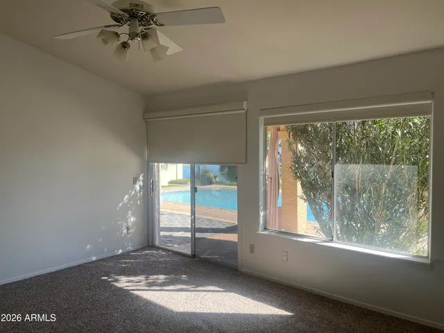 an empty room with a window