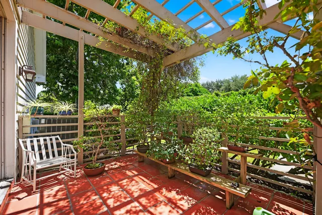 a view of outdoor space with seating area