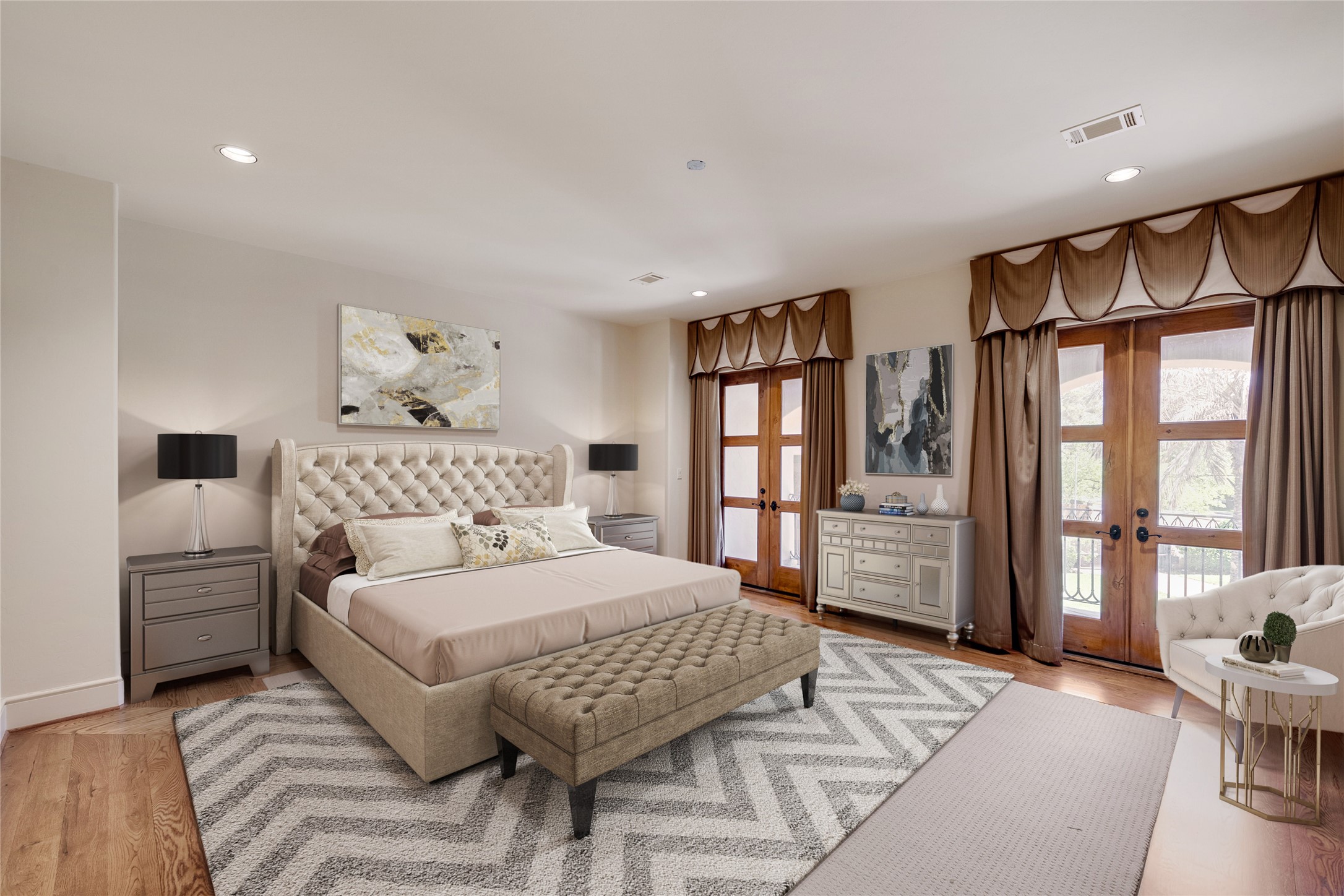 701 West Friar Tuck Lane Houston, TX 77024 - Photo 23 of 43 a bedroom with a large bed and a window