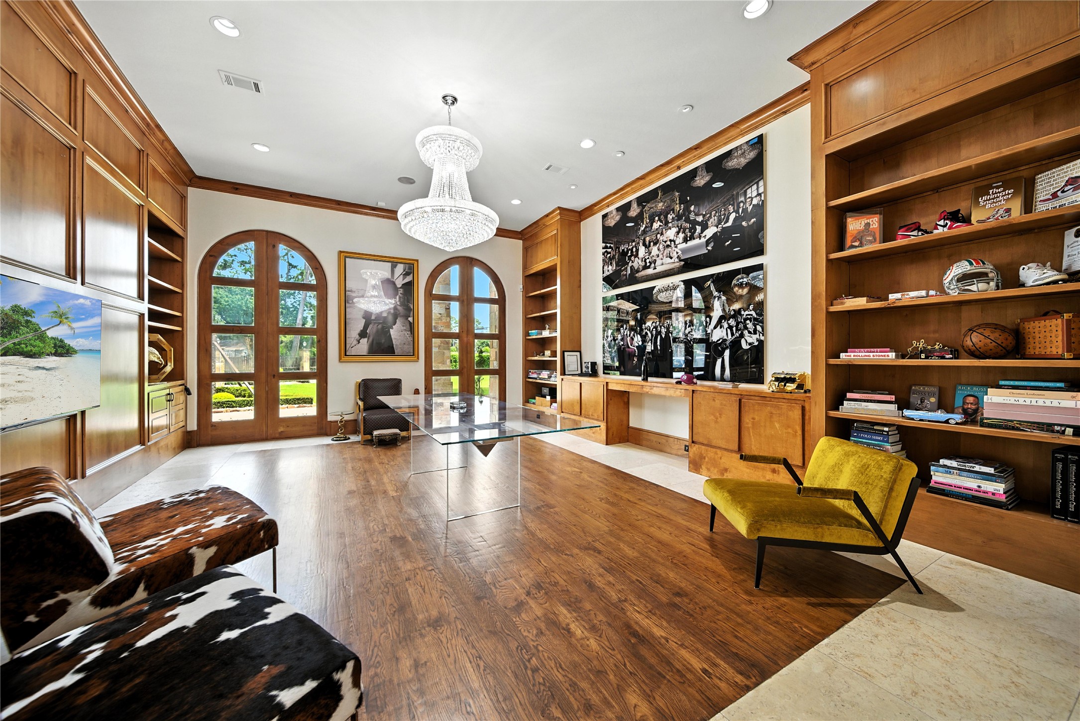 701 West Friar Tuck Lane Houston, TX 77024 - Photo 6 of 43 a living room with furniture a rug and a large window
