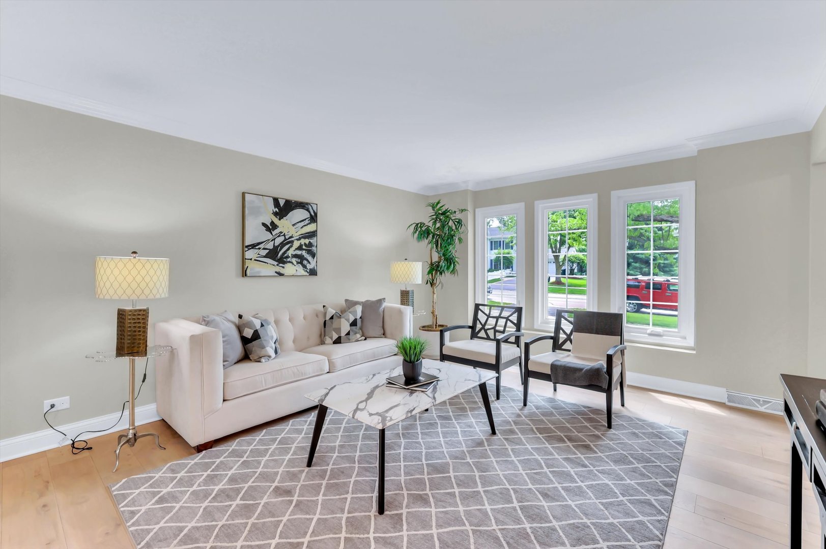 967 West Bauer Road Naperville, IL 60563 - Photo 3 of 37 a living room with furniture and a large window