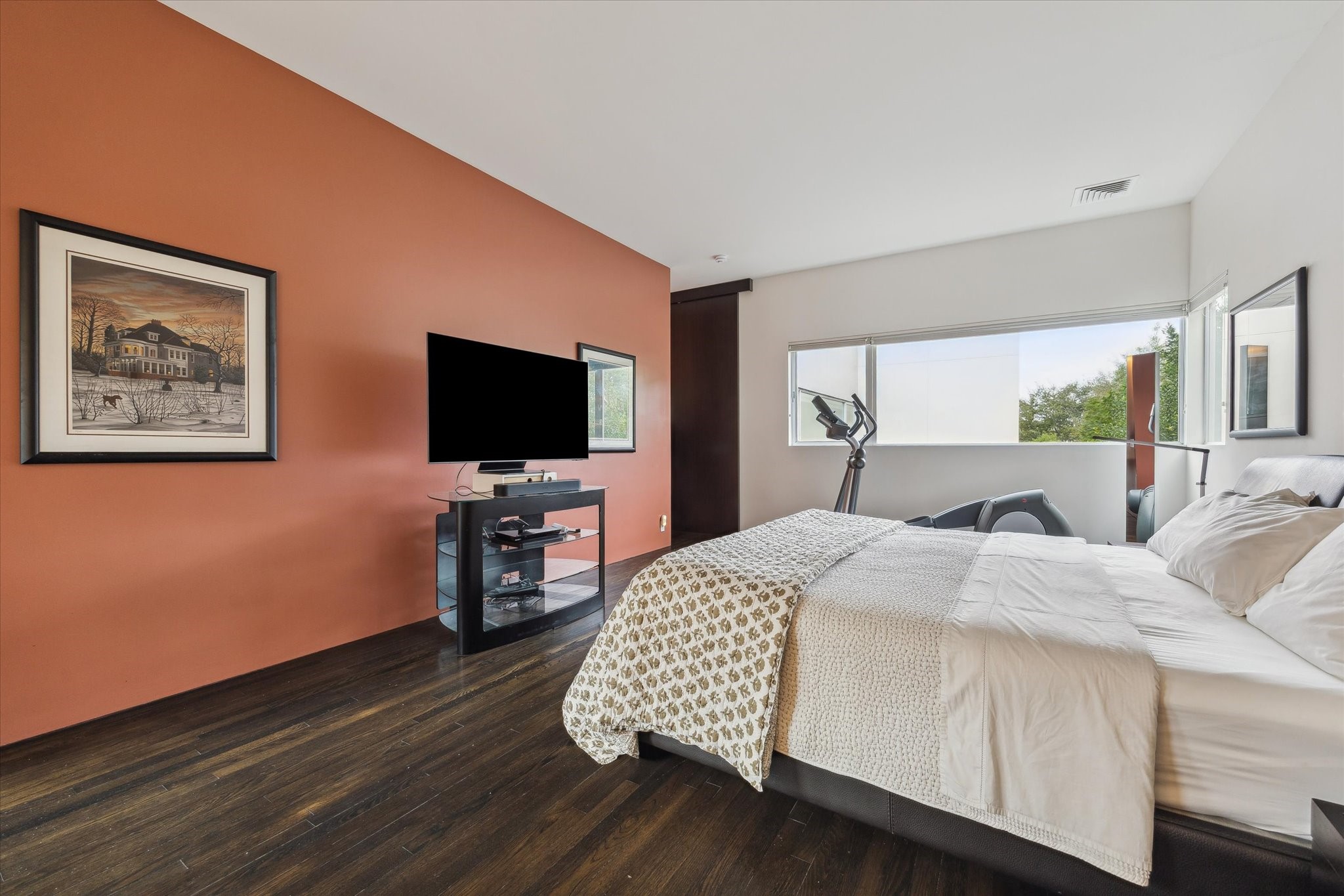 2307 Wroxton Road Houston, TX 77005 - Photo 28 of 35 a living room with furniture and a flat screen tv