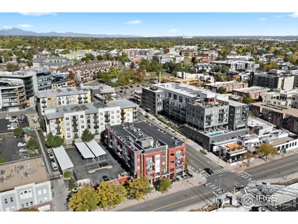 an aerial view of a city