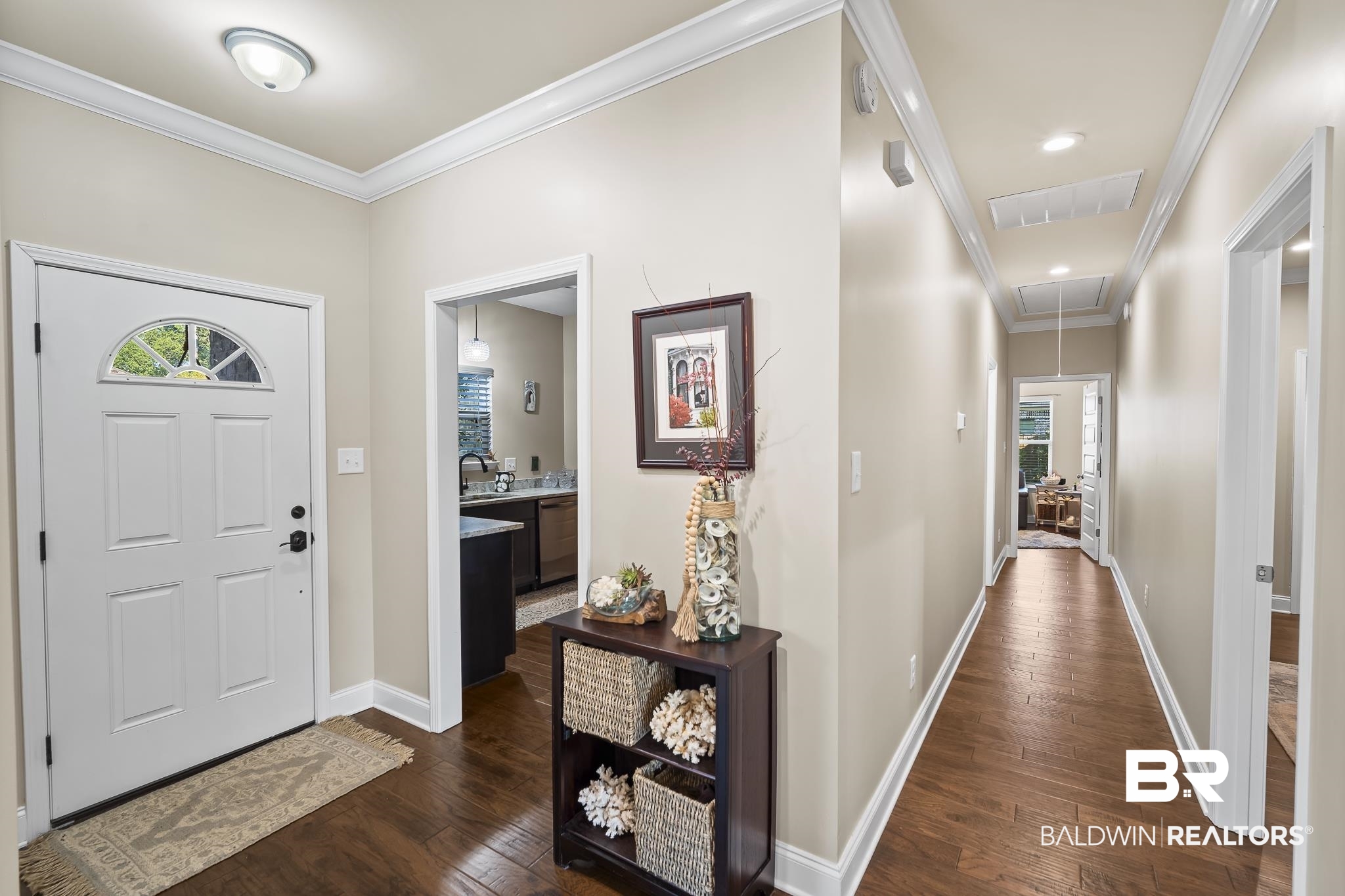 113 Timberline Drive Daphne, AL 36526 - Photo 5 of 44 Entrance foyer featuring ornamental molding, dark wood finished floors, and recessed lighting