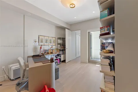 a view of a hallway with entryway