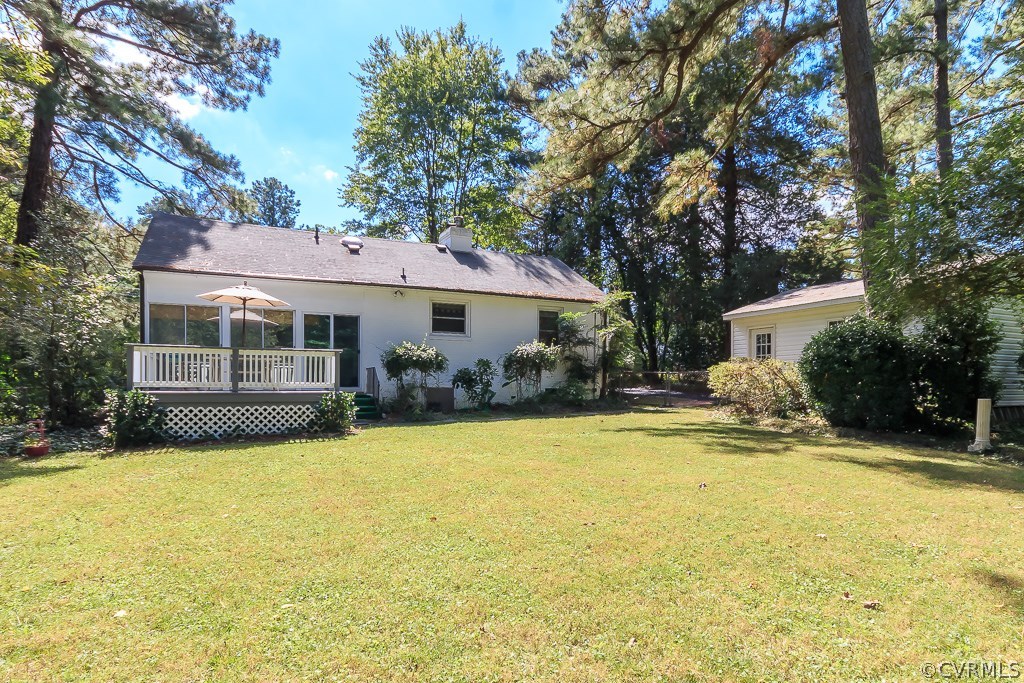 8512 Julian Road Henrico, VA 23229 - Photo 10 of 24 Backyard with view of the deck.