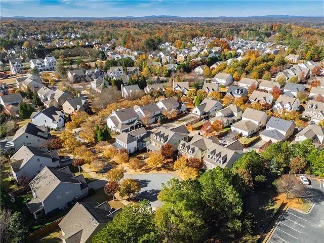 an aerial view of multiple house