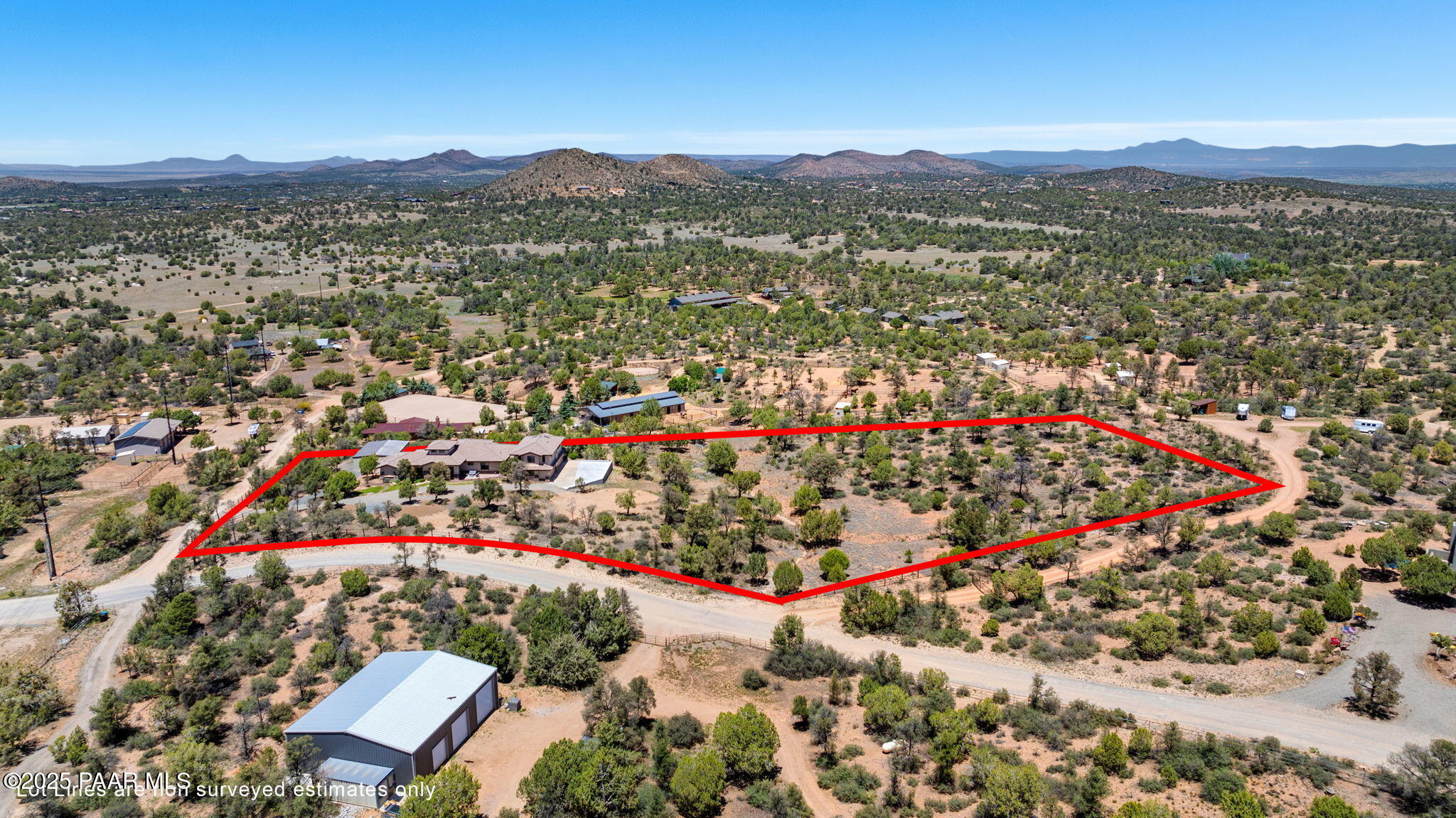 13175 North Bull Run Road Prescott, AZ 86305 - Photo 58 of 60 Aerial (2) Lot Lines