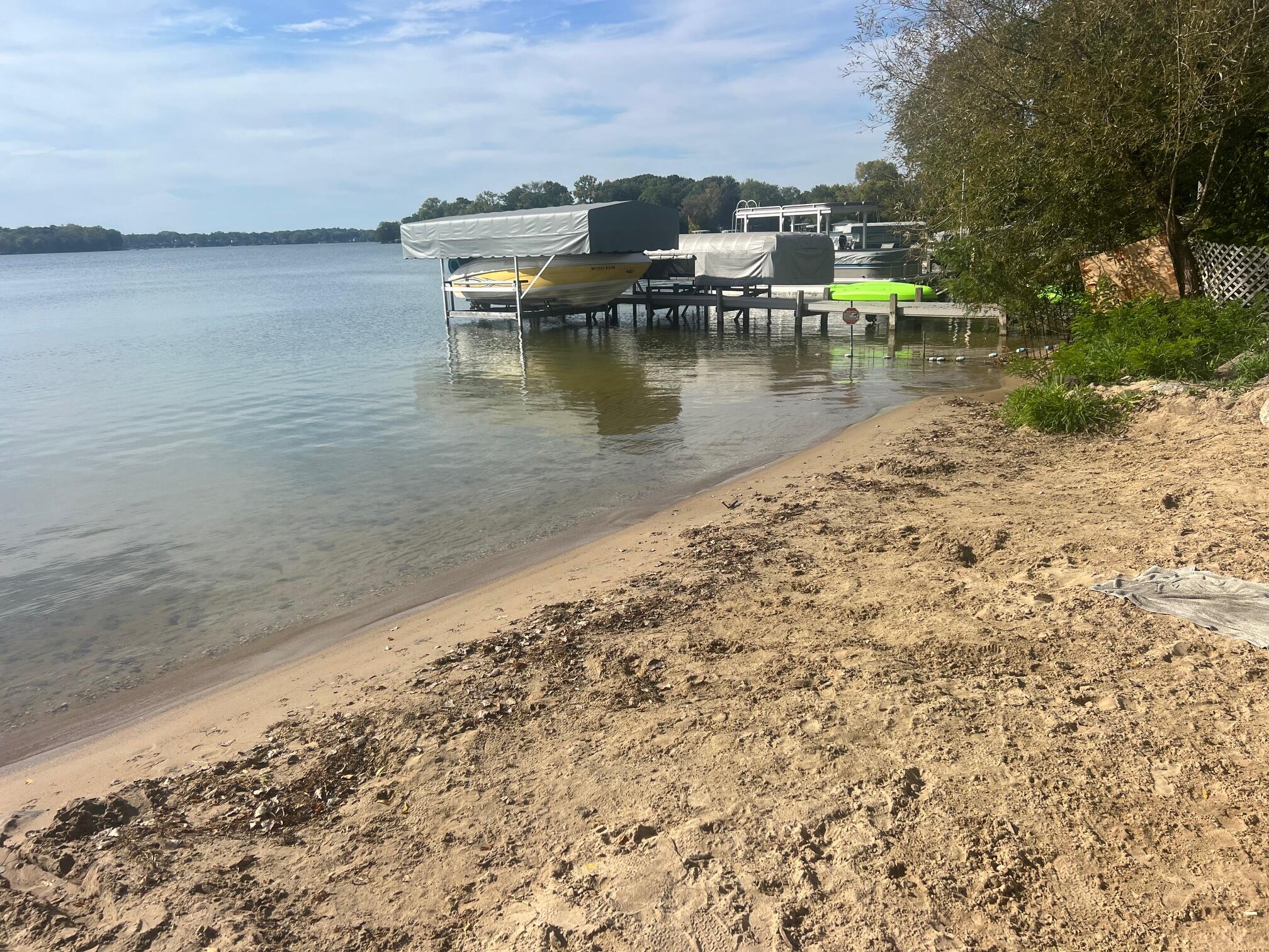 Sandy Shore of Lac La Belle nearby