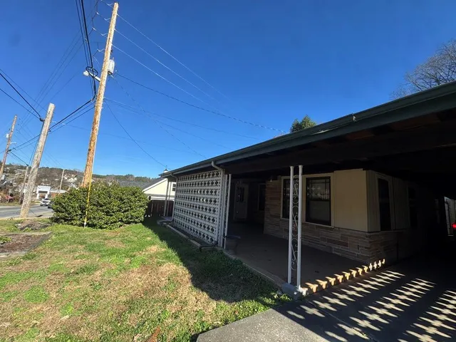 a backyard of a house