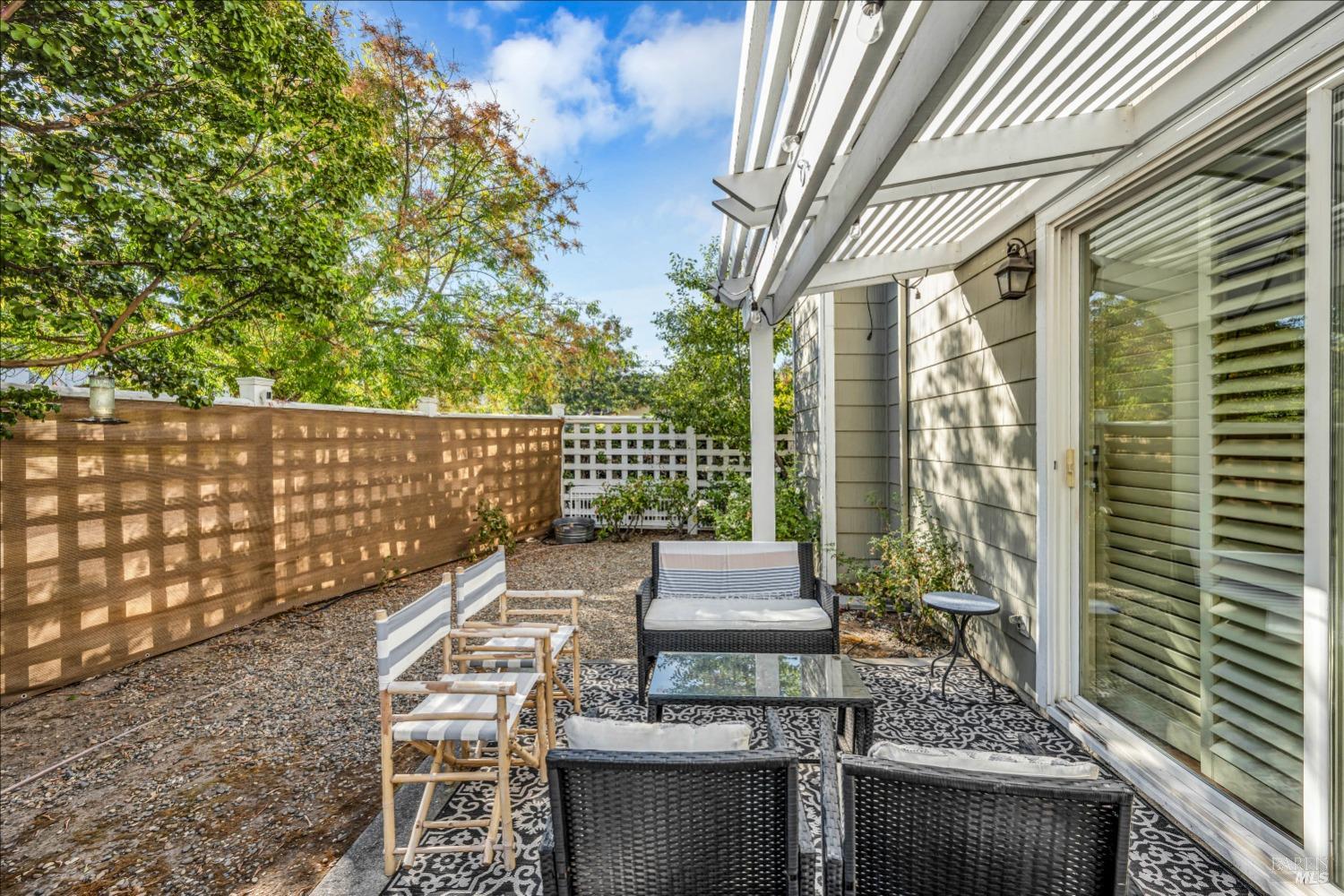 921 Chiles Avenue St. Helena, CA 94574 - Photo 17 of 20 a view of a patio with a table
