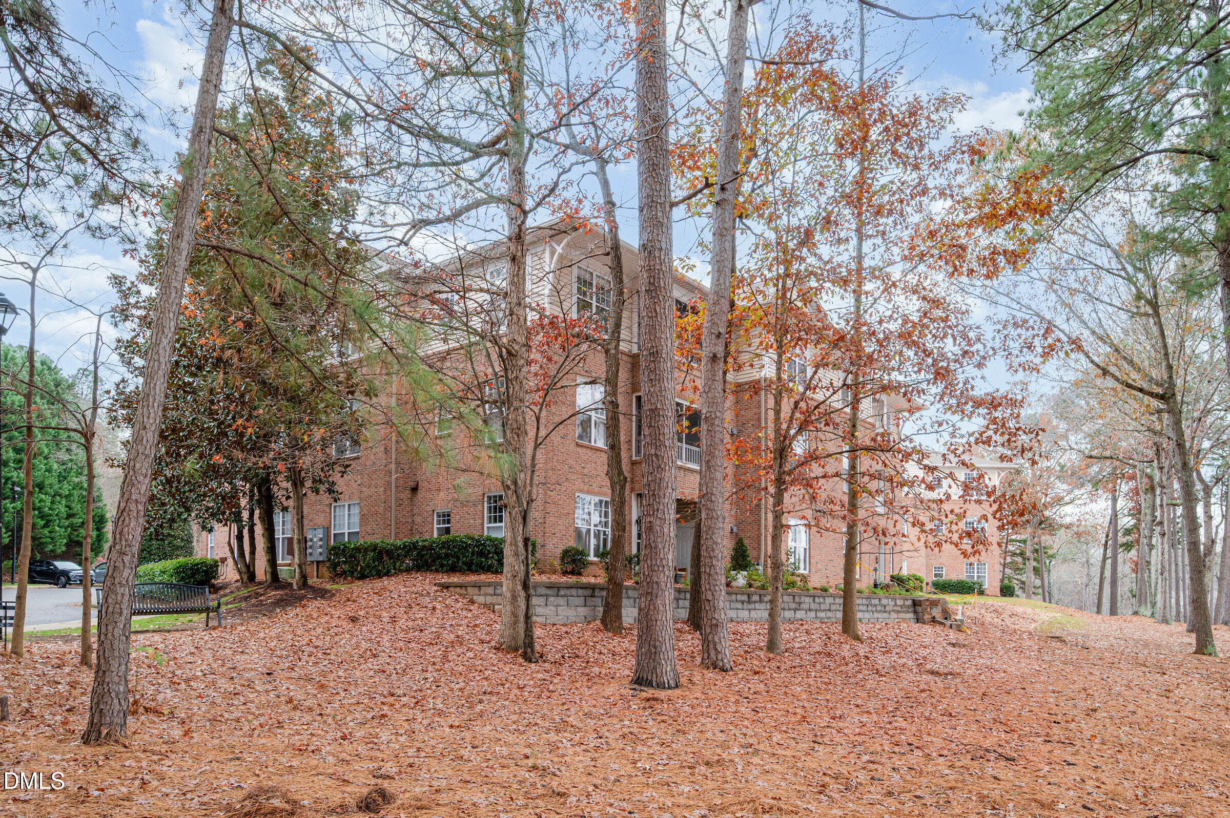 8041 Allyns Landing Way, Unit 101 Raleigh, NC 27615 - Photo 28 of 32 a backyard of a house with lots of trees